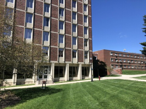 Thompson Hall on a summer day